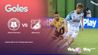 Alianza Petrolera vs Millonarios Goles  Copa BetPlay Dimayor 2023  Cuartos de Final Vuelta [upl. by Phyl]