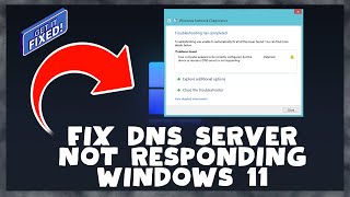 How to Fix DNS Server Not Responding Windows 11  DNS Server [upl. by Claresta]