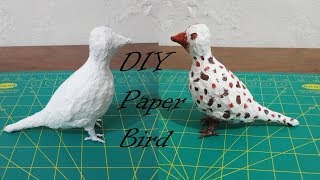 How To Make Paper Pigeon  DIY Artificial Bird with Paper Recycle Decoration Ideas [upl. by Irafat262]