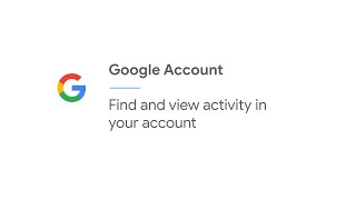 Find and view activity in your account [upl. by Hassadah]