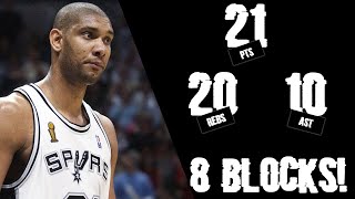 Tim Duncan Almost Quadruple Double 2003 Finals Game 6 vs Nets  21 Pts 20 Rebs 10 Asts 8 Blocks [upl. by Brock]