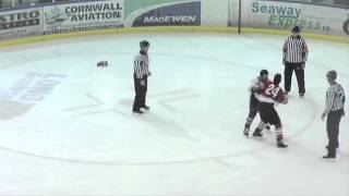 Brock Bissonnette Vs Micheal Pregent October 5th 2013 LNAH Combat cornwall vs Valleyfield [upl. by Notelrac]