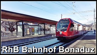 RhB Bahnhof Bonaduz  Kanton Graubünden  Schweiz 2024 [upl. by Nosirrah]