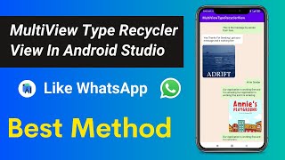 Recyclerview with multiple view type in android studio  Multi view type recyclerview in android [upl. by Joelly]