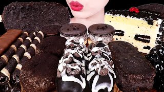 ASMR MUKBANG｜OREO CHOCOLATE PARTY ICE CREAM MOCHI MACARON PAVE CHOCOLATE CHEESE CAKE 오레오 초콜릿 먹방 [upl. by Imuy]