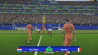 Nederland vs Frankrijk  UEFA Euro 2024  PES 2021 [upl. by Obara825]