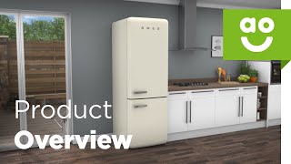 Smeg Fridge Freezer FAB38RCR Product Overview  aocom [upl. by Carilla]