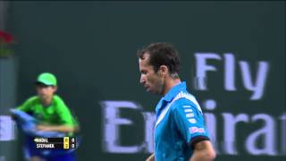 Radek Stepanek Hits Indian Wells Hot Shot Against Nadal [upl. by Yoo222]