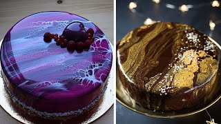 Most Satisfying Mirror Glaze Cake Recipe  Creative Ideas Cake Compilation  Glaze Cake [upl. by Eyahsal968]