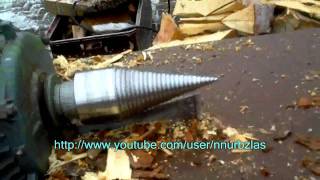 WOOD SCREW SPLITTER  GAS POWERED OR ELECTRO POWERED changing the engine [upl. by Acillegna]