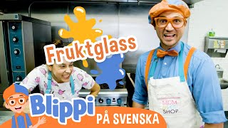 Blippi Svenska  Blippi gör fruktisglass  pedagogiska videor för barn [upl. by Phionna]