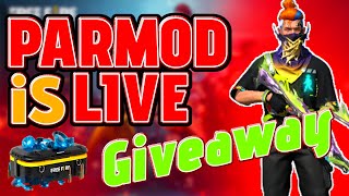 Free Fire pramod is live giveaway custom 2 finger cs rank push [upl. by Nibroc378]