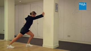 How to do a calf gastrocnemius stretch  Bupa Health [upl. by Drugi531]