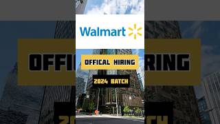 WALMART HIRING FRESHERS FOR SOFTWARE ENGINEER [upl. by Drofhsa]