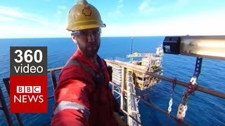 In 360 Life on an Oil Rig BBC News [upl. by Amandi]