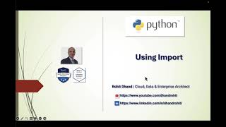 8 Using Import in Python [upl. by Alimac683]