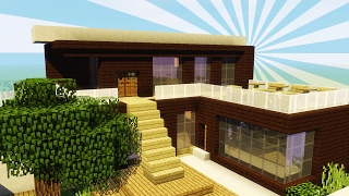 Moderne Strandvilla in Minecraft bauen  Villa bauen in Minecraft MIT DOWNLOAD  Strandhaus bauen [upl. by Oran115]