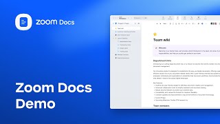 Zoom Docs Demo [upl. by Seraphim]