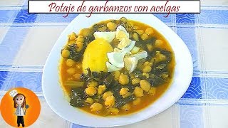 Potaje de garbanzos con acelgas  Receta de Cocina en Familia [upl. by Erdnassac]