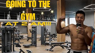 GYM VLOG GOING TO THE GYM AT 2AM [upl. by Mima482]