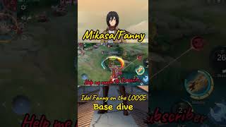 Idol Fanny on the LOOSE Base dive MIKASAfamny [upl. by Artenahs]