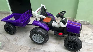 RC Tractor Unboxing amp Testing  12V Ride on Tractor  Shamshad Maker🔥🔥 [upl. by Nylodnew]