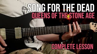 How to Play quotSong For The Deadquot by Queens Of The Stone Age  Guitar Lesson [upl. by Savina]