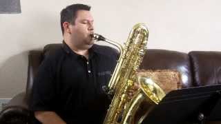 Ferling Etude No 1  On BASS Saxophone [upl. by Rolph]