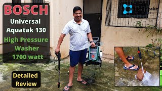 Bosch Universal Aquatak 130 NEW Model detail Hands on Review of High Pressure Washer 1700 watt [upl. by Akima]