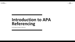 APA Referencing 7th Edition [upl. by Dolorita]