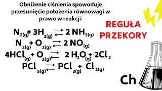 Obniżenie ciśnienia spowoduje przesunięcie położenia równowagi w prawo  Reguła Przekory Zadania –32 [upl. by Eentihw]