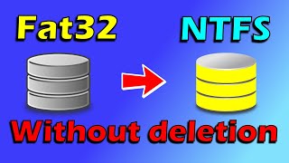 How to convert FAT32 to NTFS without deleting volume and Fat32 limitations [upl. by Aileen207]