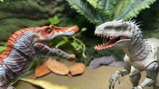 Spinosaurus vs Indominus Rex STOP MOTION [upl. by Ollie]