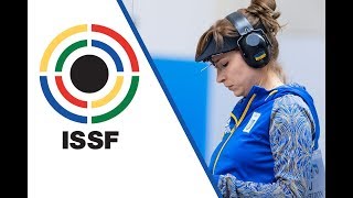 Interview with Olena KOSTEVYCH UKR  2018 ISSF World Championship in Changwon KOR [upl. by Ahsekim]