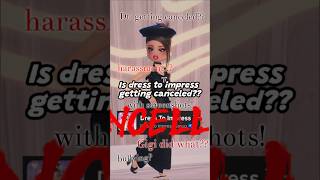 DTI might get Canceled Full explanation vid dresstoimpress dti roblox fyp shortsrecommended [upl. by Neelahtak]