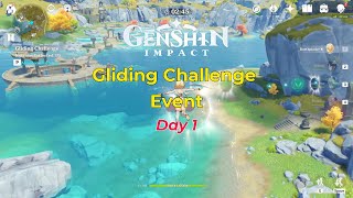 Genshin Impact Gliding Challenge Event Day 1 [upl. by Leahsim366]