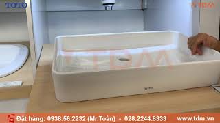 TDMVN  Review chậu rửa mặt Toto LT952  L952 lavabo hình chữ nhật đặt trên bàn đá [upl. by Yralam]