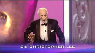 Sir Christopher Lee Bafa 2011 Orange British Academy Film and Televisions Awards [upl. by Ardnalak]