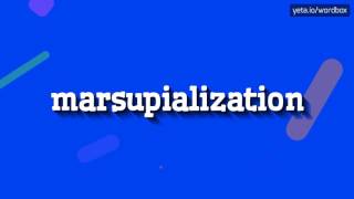 MARSUPIALIZATION  HOW TO PRONOUNCE IT [upl. by Hodgson]