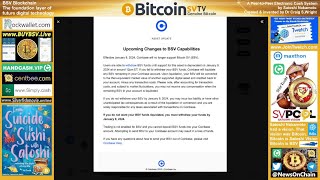 News Coinbase Confiscating Customers Bitcoin BSV [upl. by Carri]