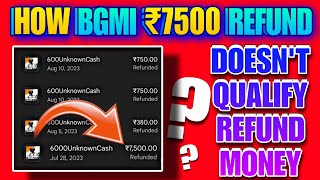 Cancel ₹7500 Refund Approve In Bgmi  ₹7500 Refund In Bgmi Bgmi Refund Secret How To Refund ₹7500 [upl. by Nosemyaj]