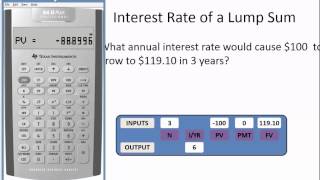 Interest Rate of a Lump Sum using the BAII Plus [upl. by Nahgem]