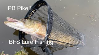 Monster Pike Catch BFS UK Canal Lure Fishing [upl. by Hagi]