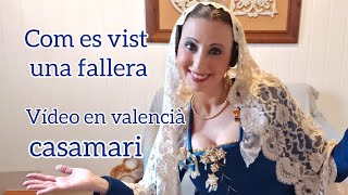 Vídeo Especial en Valencià🎬💙Com es vist una Fallera per a l Ofrena💐fallas fallera Valencia [upl. by Nnyleuqaj]