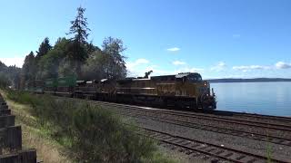 Northbound Union Pacific Intermodal Train passes through Steilacoom WA [upl. by Jimmy99]