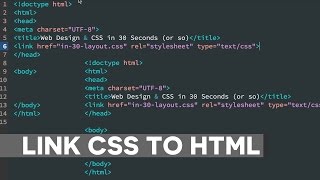 How to Link CSS to HTML Document [upl. by Dnalyram]