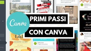 Introduzione a Canva  Iscrizione e primi passi Tutorial ita [upl. by Urbas267]