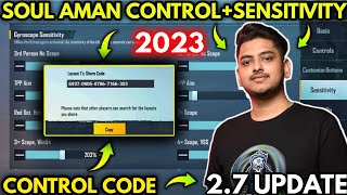 Soul Aman Control Code amp Sensitivity Settings 2023 Battleground mobile india  Blazed Gaming [upl. by Badger]