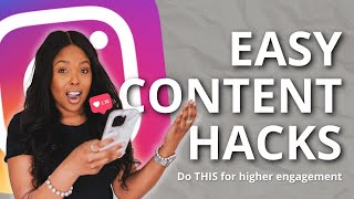 5 EASY Instagram Content Creation Hacks You NEED to Start Using [upl. by Iam]