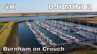 Burnham on Crouch marina  DJI Mini 2  4K Drone footage [upl. by Anivol]